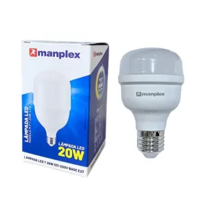 Lampada LEd Bulbo 20W 6500K Base E27 - Manplex