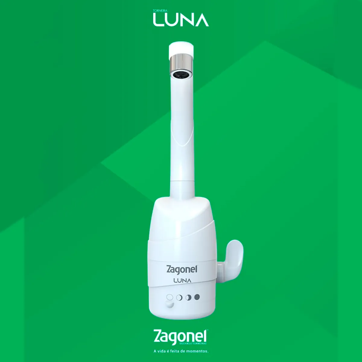 Torneira Elétrica Luna Parede Branca 5500w 220v - Zagonel - Imagem 7