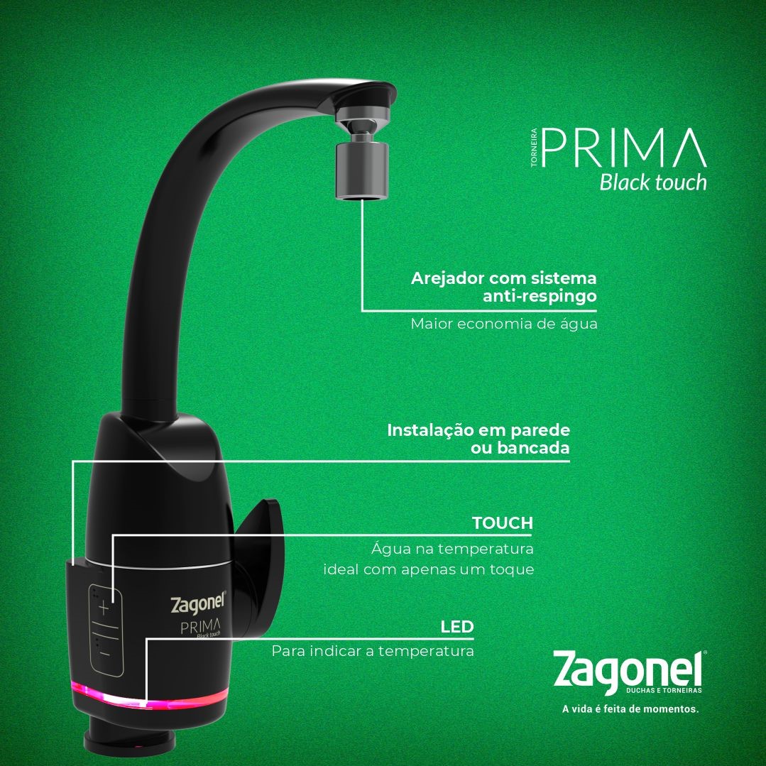 Torneira Prima Black Touch - Imagem 5