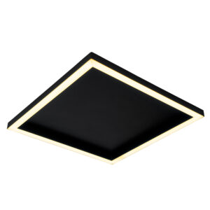 Plafon Square LED Alumínio 430mm Bivolt 15W 2.700K - Preto Liso